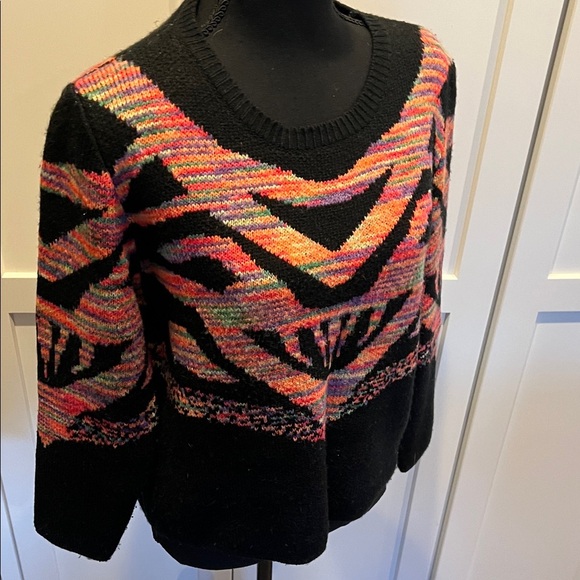 Mishangjiaen Wicked Vintage Knit Sweater with Geometric Pattern Size M - Picture 6 of 6